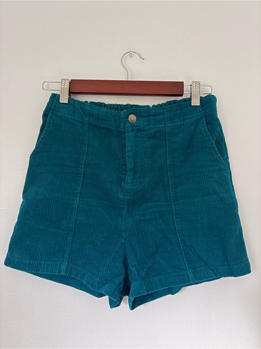 wild fable Teal High-Rise Corduroy Shorts